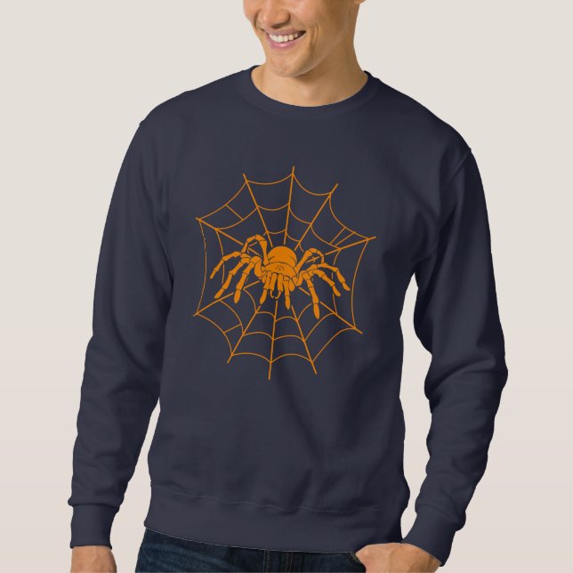 Sudadera Espeluznante Halloween Aterrador Naranja Spider We (Anverso)