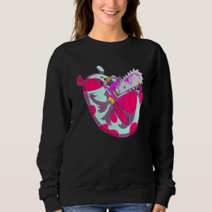 Sudadera Espeluznante Scary Vaporwave Art Chainsaw Animal A