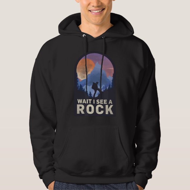 Sudadera ESPERA, VEO UNA ROCA - Geología geólogo  (Anverso)