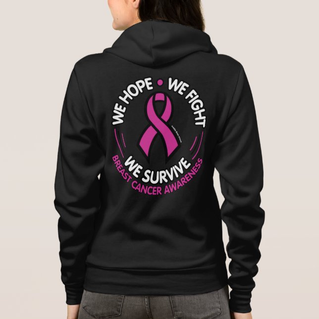 Sudadera Esperamos Luchar Por Sobrevivir... Cáncer De Mama (Reverso)