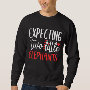 Sudadera Esperando dos pequeños elefantes gemelos preñados