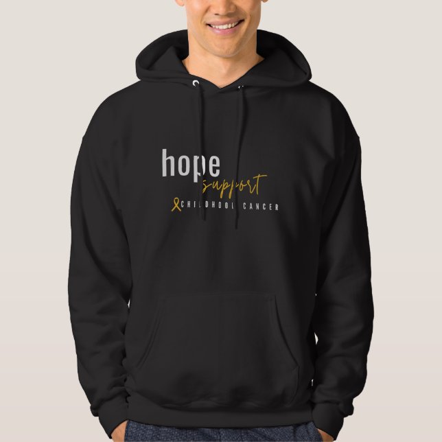 Sudadera esperanza de cáncer infantil apoyo Pullover Hoodie (Anverso)