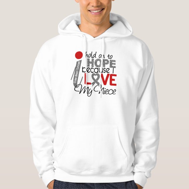 Sudadera Esperanza de mi tumor cerebral de la sobrina (Anverso)