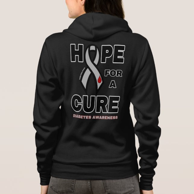 Sudadera Esperanza De Una Cura... Diabetes Hoodie (Reverso)