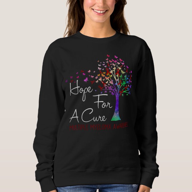 Sudadera Esperanza De Una Cura Múltiple De Árbol De Sensibi (Anverso)