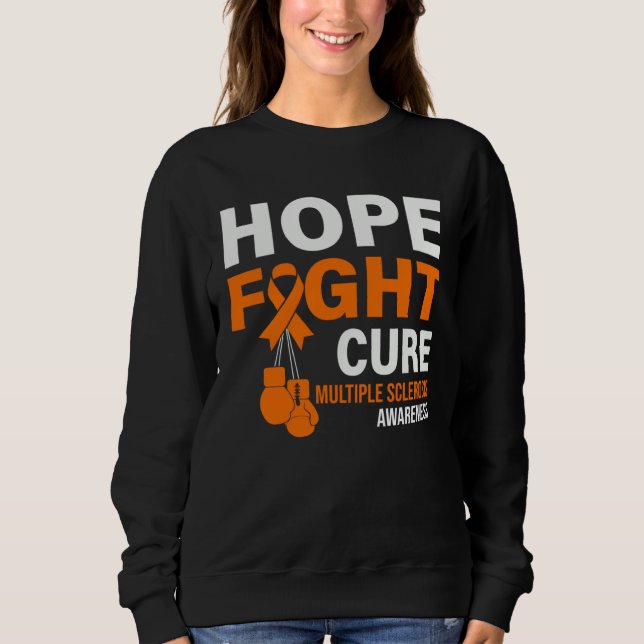 Sudadera Esperanza Lucha Cura Conciencia de Esclerosis Múlt (Anverso)