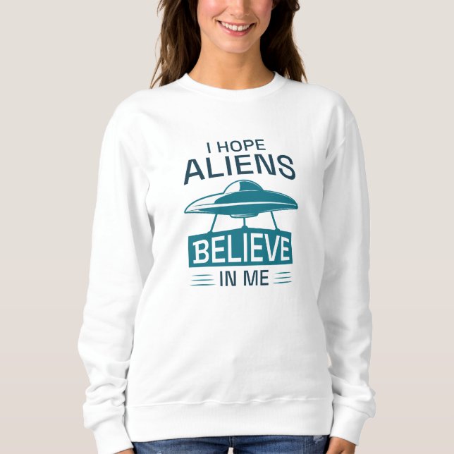 Sudadera Espero que los extranjeros crean en mí (Anverso)