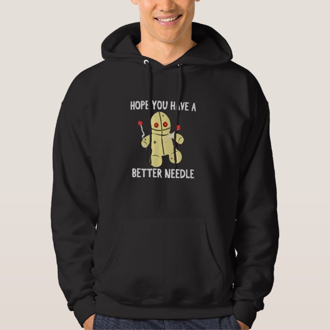 Sudadera Espero Que Tengas Mejor Needle Funny Voodoo Doll P (Anverso)
