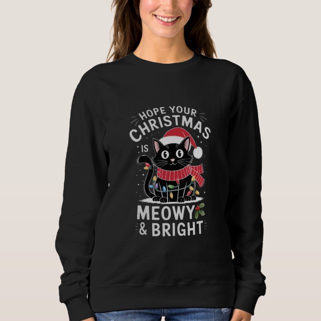 Sudadera Espero que tus Navidades sean unos gatos fríos y s (Anverso)