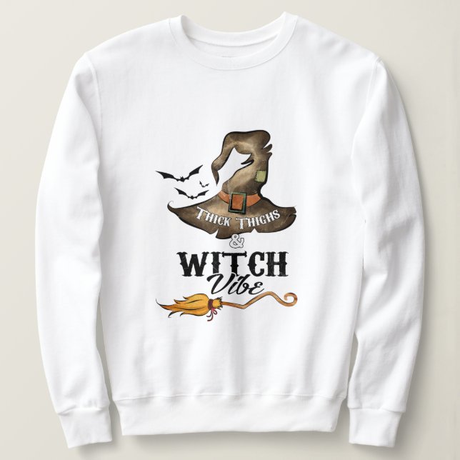 Sudadera Espesos muslos y vibraciones de brujas (Anverso del diseño)