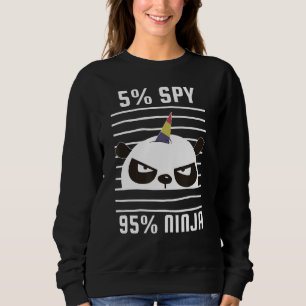 Sudadera Espía Jugando Ninjas Chica Niños Espía Panda Ni
