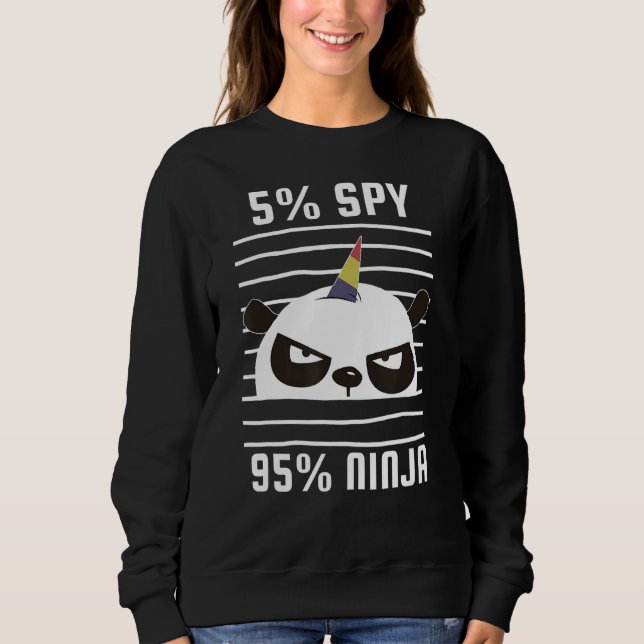 Sudadera Espía Jugando Ninjas Chica Niños Espía Panda Ni (Anverso)