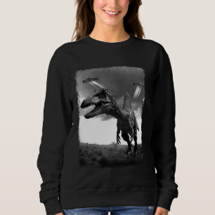 Sudadera Espinosauro Dinosaurio OVNI Alienígena Extraterres