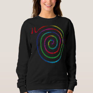 Sudadera Espiral del Día Del Pi 14 Marcha 14 Tie Dye Rainbo