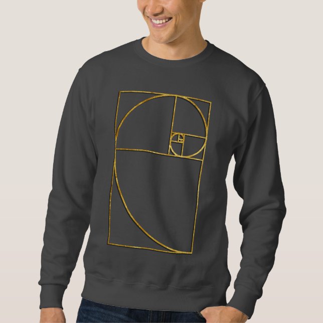 Sudadera Espiral sagrado de Fibonacci del coeficiente de (Anverso)