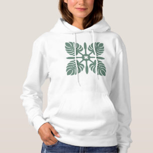 Sudadera Espíritu Aloha Quilt Hawaiano - Monstera & Remos T
