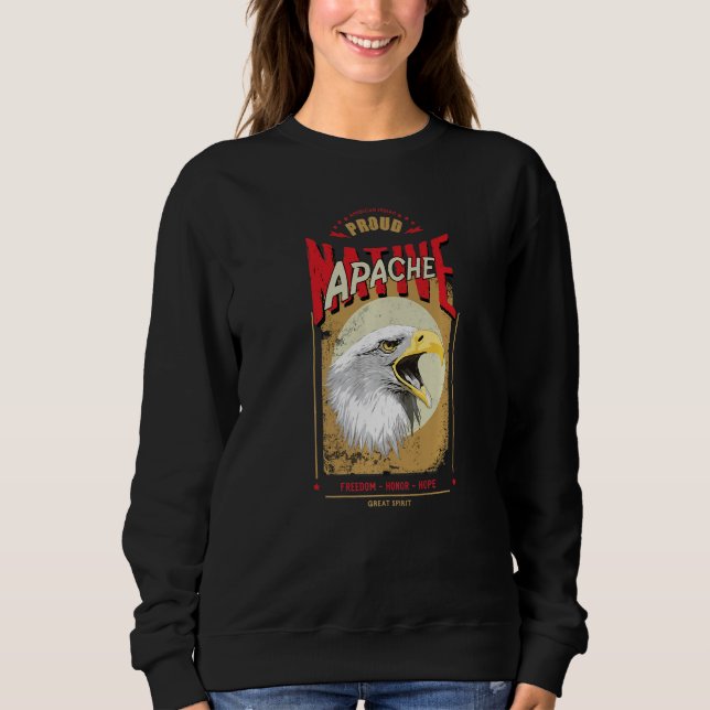 Sudadera Espíritu de Águila Nativo Americano Apache Vintage (Anverso)