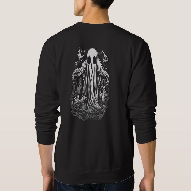 Sudadera Espíritu de Halloween 8, miedo, regalo, lindo, vac (Reverso)