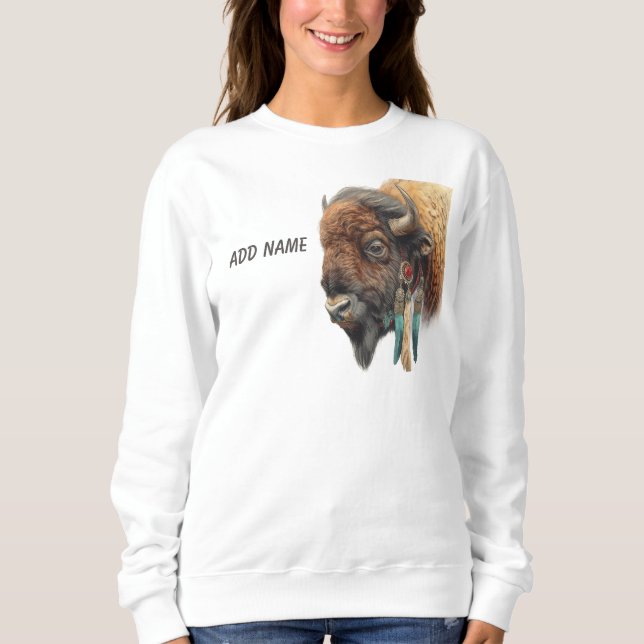 Sudadera Espíritu de las Llanuras: Búfalo Sagrado (Anverso)