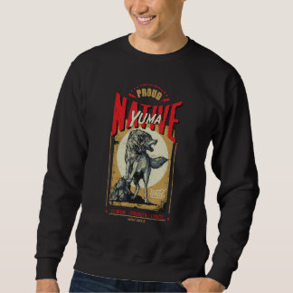 Sudadera Espíritu de Lobo Retro Nativo Americano Indio Yuma