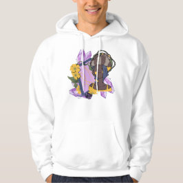 Sudadera Espíritu de Mapache Místico y Cristales Violeta