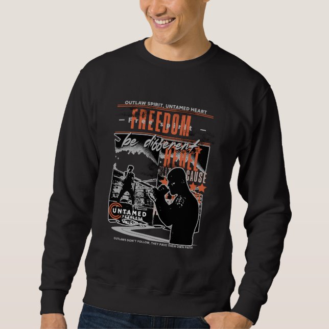Sudadera Espíritu libre, diferente, luchador (Anverso)