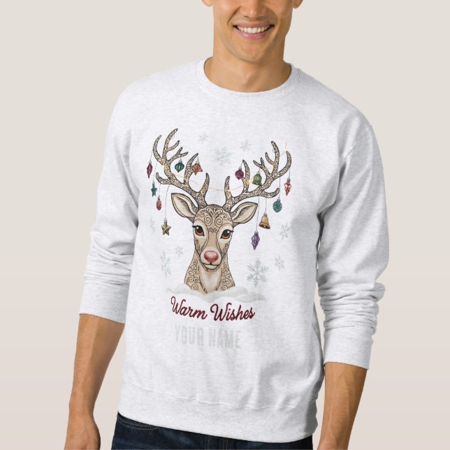 Sudadera Espíritu Navideño, Edición Ciervo (Anverso)