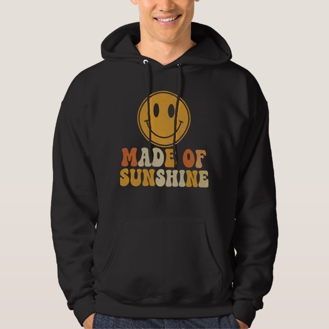 Sudadera Espíritu Retro Groovy: "Hecho de Sol" Camiseta Ret (Anverso)