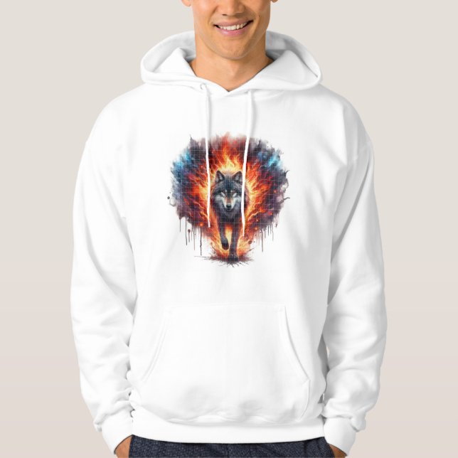 Sudadera "Espíritu salvaje: Caramelos de diseño de lobo mas (Anverso)