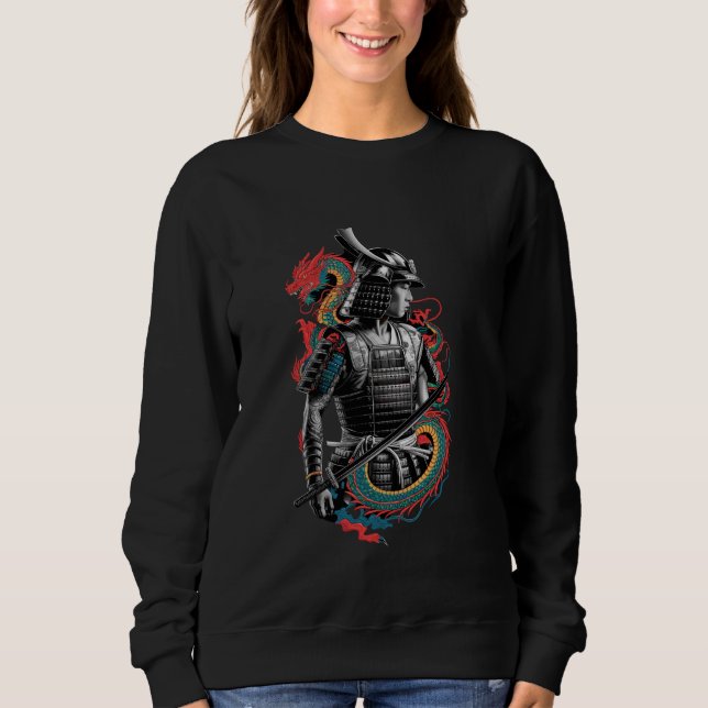 Sudadera Espíritu samurai con poder de símbolo del dragón (Anverso)