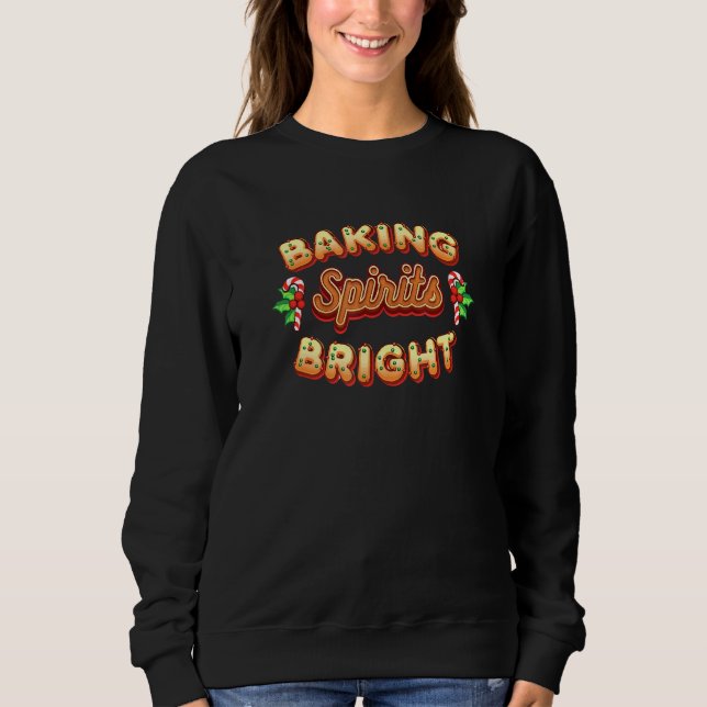 Sudadera Espíritus de hormigón lindo Navidades brillantes C (Anverso)