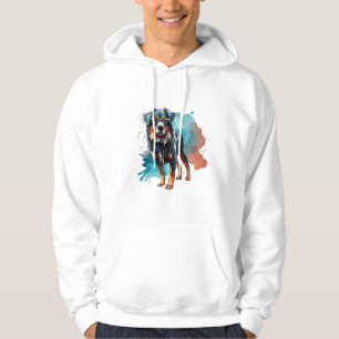 Sudadera Esplandor de acuarela de dibujo de tinta de perro
