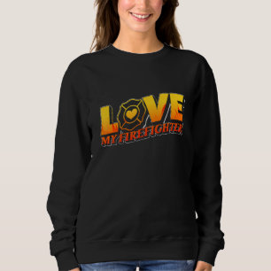 Sudadera Esposa bombero ama a mi bombero