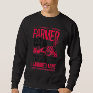 Sudadera Esposa de agricultor agricultora Tractor Esposa de