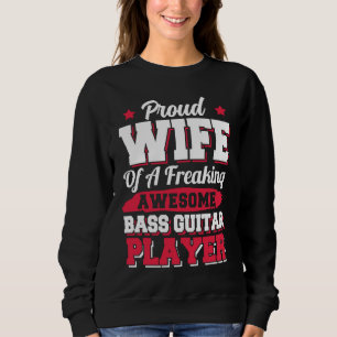 Sudadera Esposa de Bajista Guitarrista Músico de Bajo