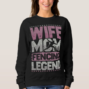 Sudadera Esposa de combate con espada mamá esgrima leyenda 