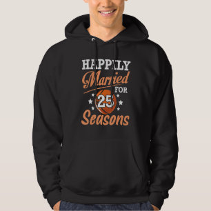 Sudadera Esposa De Esposo Feliz De Casarse 25 Años Por Bask