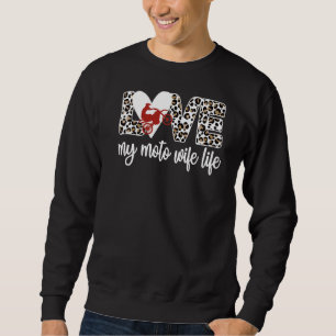 Sudadera Esposa de Motocross Vida Orgullosa Sucia Bike Wife