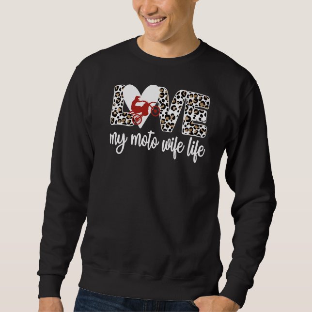 Sudadera Esposa de Motocross Vida Orgullosa Sucia Bike Wife (Anverso)