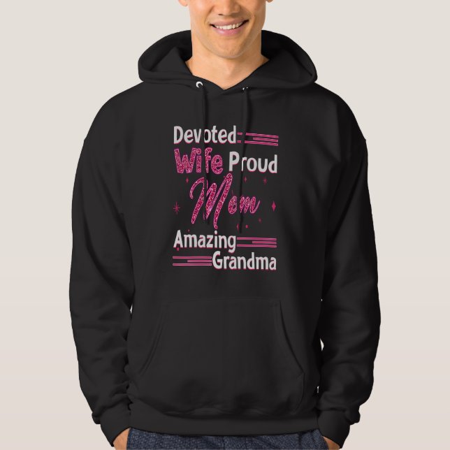 Sudadera Esposa Dedicada Mamá Orgullosa Abuela Increíble Ma (Anverso)