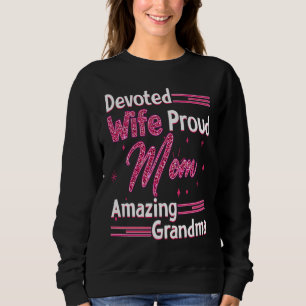 Sudadera Esposa Dedicada Mamá Orgullosa Abuela Increíble Ma