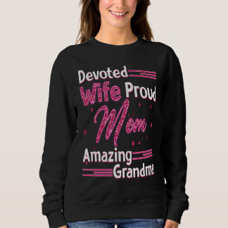 Sudadera Esposa Dedicada Mamá Orgullosa Abuela Increíble Ma