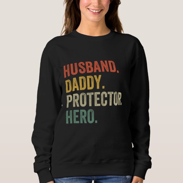 Sudadera Esposa del Día del Padre Héroe del Protector Papi  (Anverso)
