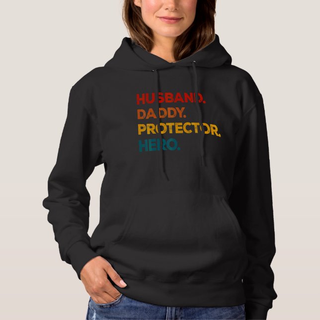 Sudadera Esposa del Día del Padre Héroe del Protector Papi  (Anverso)