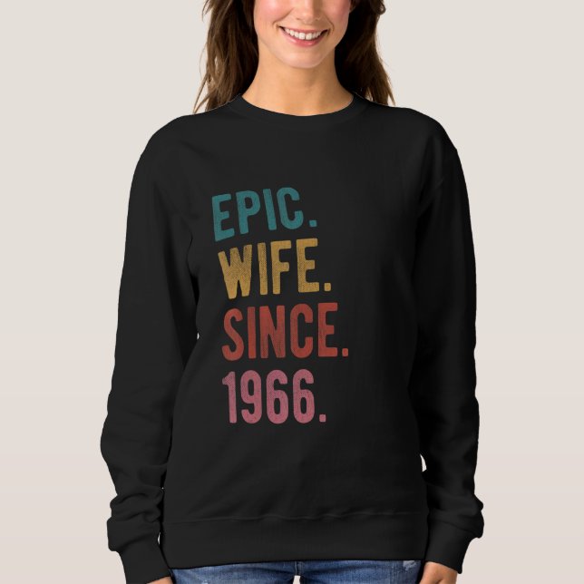 Sudadera Esposa épica desde 1966 56º Aniversario Boda de (Anverso)