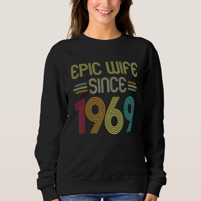 Sudadera Esposa épica desde 1969, su 53° aniversario Boda (Anverso)