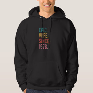 Sudadera Esposa épica desde 1978 44º Aniversario Boda de