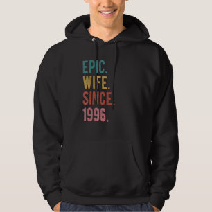 Sudadera Esposa épica desde 1996 26º Aniversario Boda de