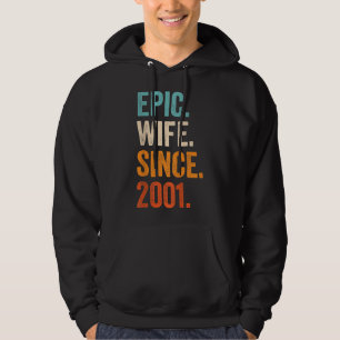 Sudadera Esposa épica desde 2001 21º aniversario de boda 21