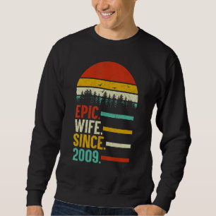 Sudadera Esposa épica desde 2009 11º Aniversario Boda de